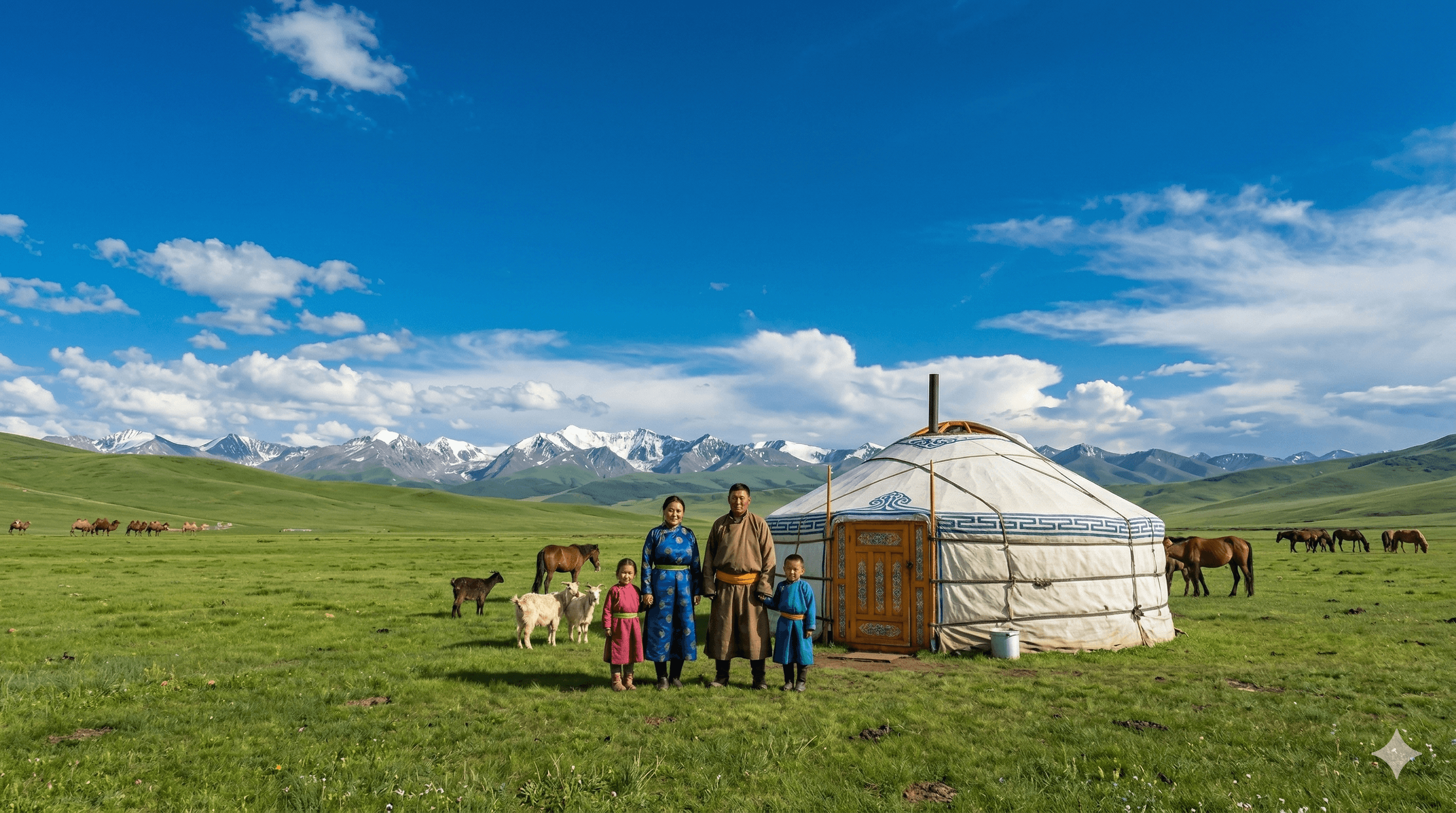 Mongolia Day Landscape